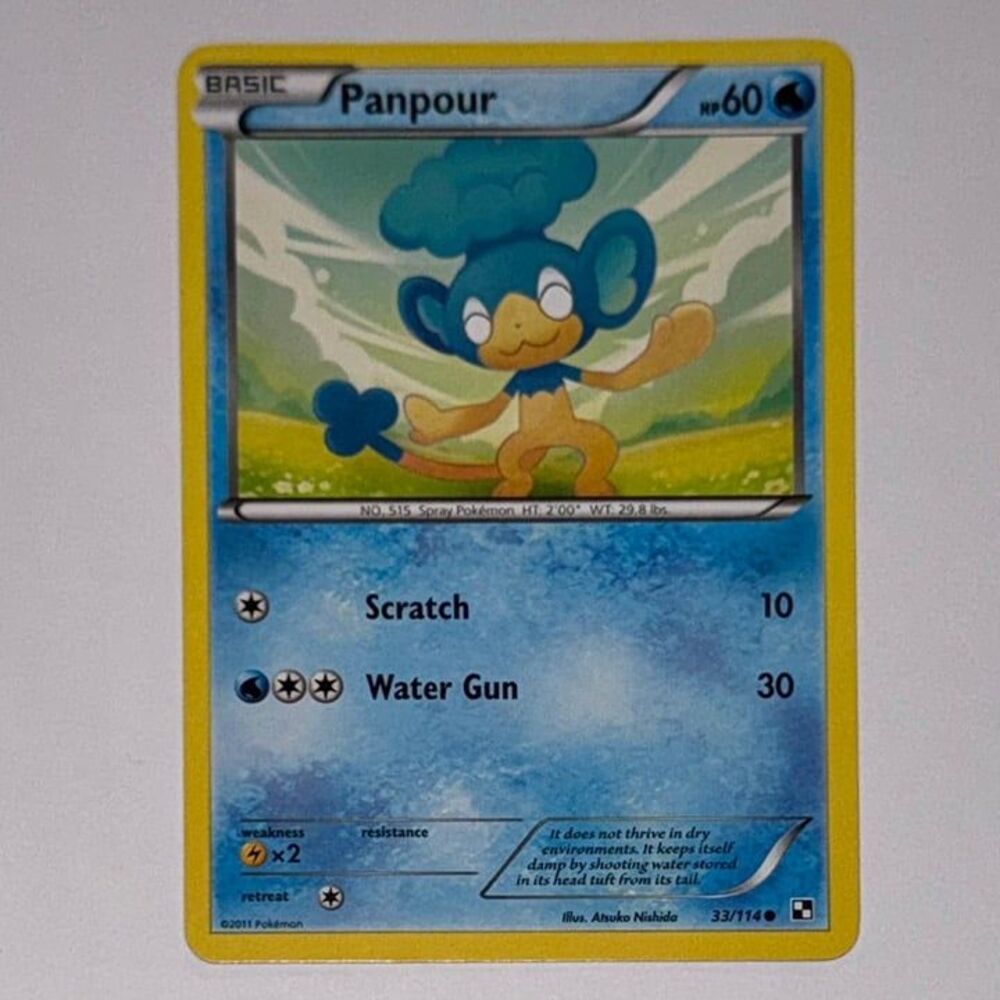 POKEMON CARD: Panpour #33/114 (Pokemon Black & White)